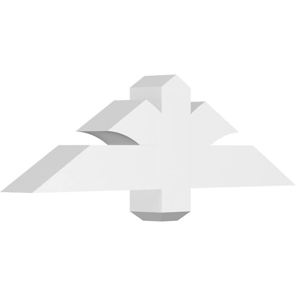 Ekena Millwork Redmond Architectural Grade PVC Gable Bracket, 36"W x 10 1/2"H x 4"D x 4"F, 7/12 Pitch GBP036X11X0404RED00 - main